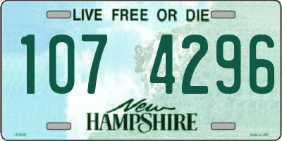 NH license plate 1074296