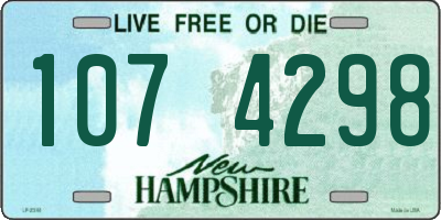 NH license plate 1074298