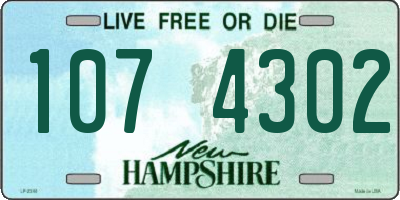 NH license plate 1074302