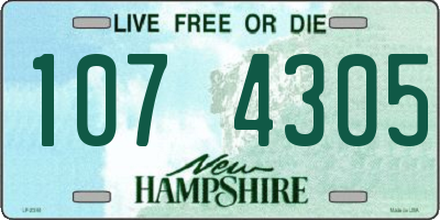 NH license plate 1074305