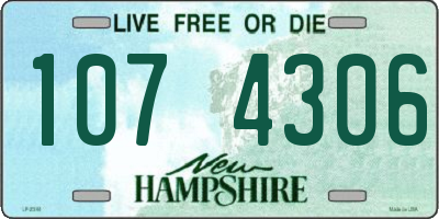 NH license plate 1074306