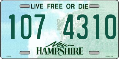 NH license plate 1074310