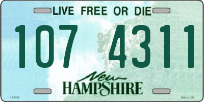 NH license plate 1074311
