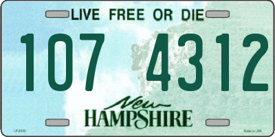 NH license plate 1074312