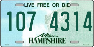 NH license plate 1074314