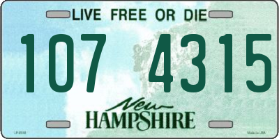 NH license plate 1074315