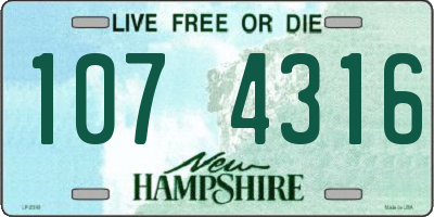 NH license plate 1074316