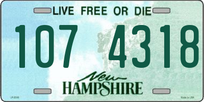 NH license plate 1074318