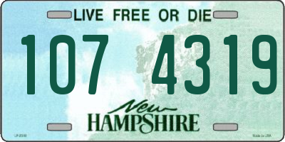 NH license plate 1074319
