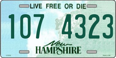 NH license plate 1074323