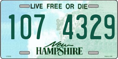 NH license plate 1074329