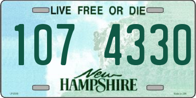 NH license plate 1074330