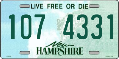 NH license plate 1074331
