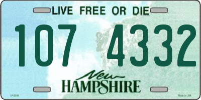 NH license plate 1074332