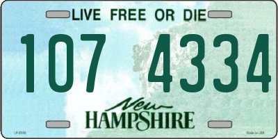 NH license plate 1074334