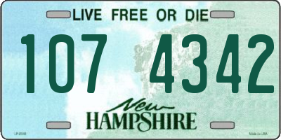NH license plate 1074342
