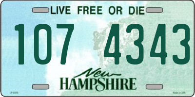 NH license plate 1074343