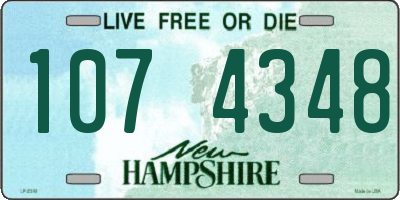 NH license plate 1074348