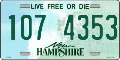 NH license plate 1074353