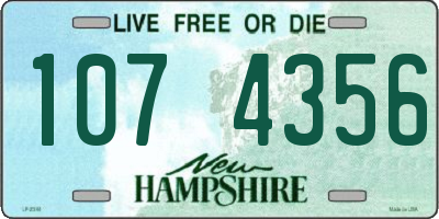 NH license plate 1074356