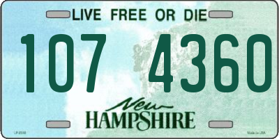 NH license plate 1074360