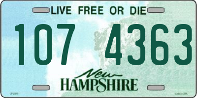 NH license plate 1074363