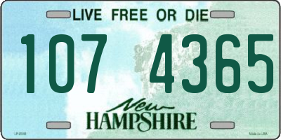 NH license plate 1074365