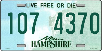 NH license plate 1074370