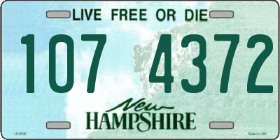 NH license plate 1074372