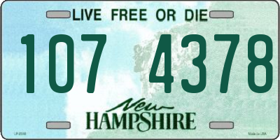 NH license plate 1074378