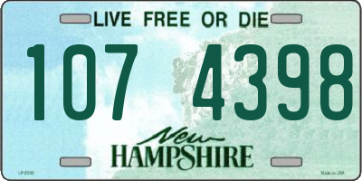 NH license plate 1074398