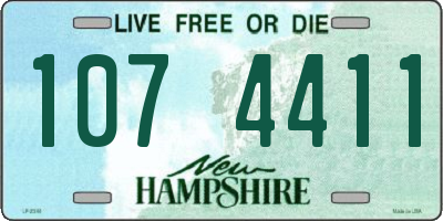 NH license plate 1074411