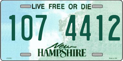 NH license plate 1074412
