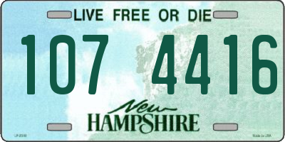 NH license plate 1074416