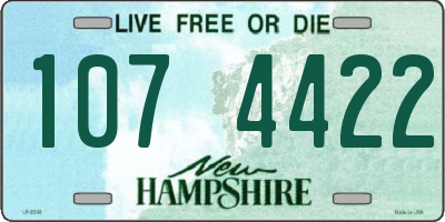 NH license plate 1074422