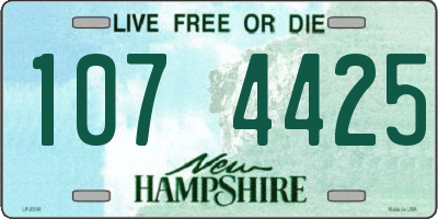 NH license plate 1074425