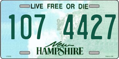 NH license plate 1074427