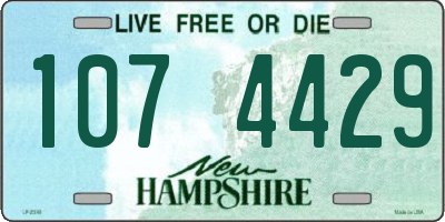 NH license plate 1074429