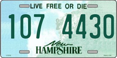 NH license plate 1074430