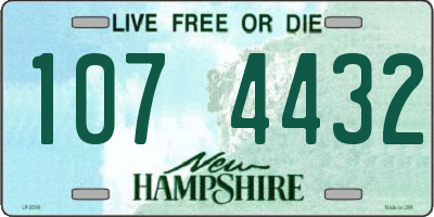 NH license plate 1074432
