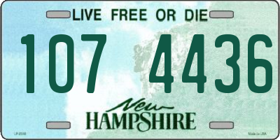 NH license plate 1074436