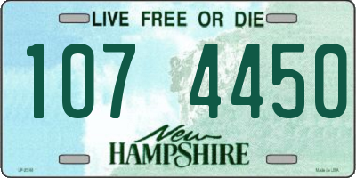 NH license plate 1074450
