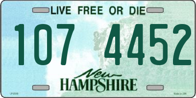 NH license plate 1074452