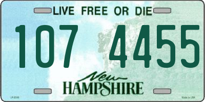 NH license plate 1074455