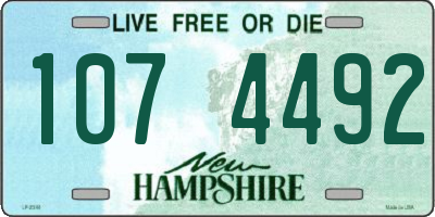 NH license plate 1074492