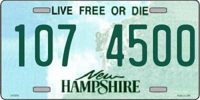 NH license plate 1074500