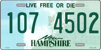 NH license plate 1074502