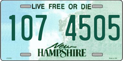 NH license plate 1074505