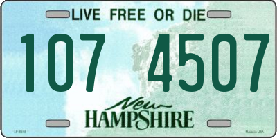 NH license plate 1074507