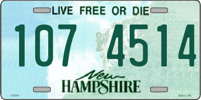 NH license plate 1074514